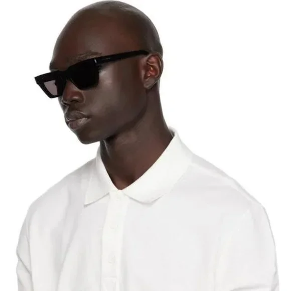 NEW SAINT LAURENT CAT EYE UNISEX BLACK SL633 CALISTA 001 SUNGLASSES NEW Saint Laurent SL633 CALISTA 001 Black Cat Eye Unisex  main image 2